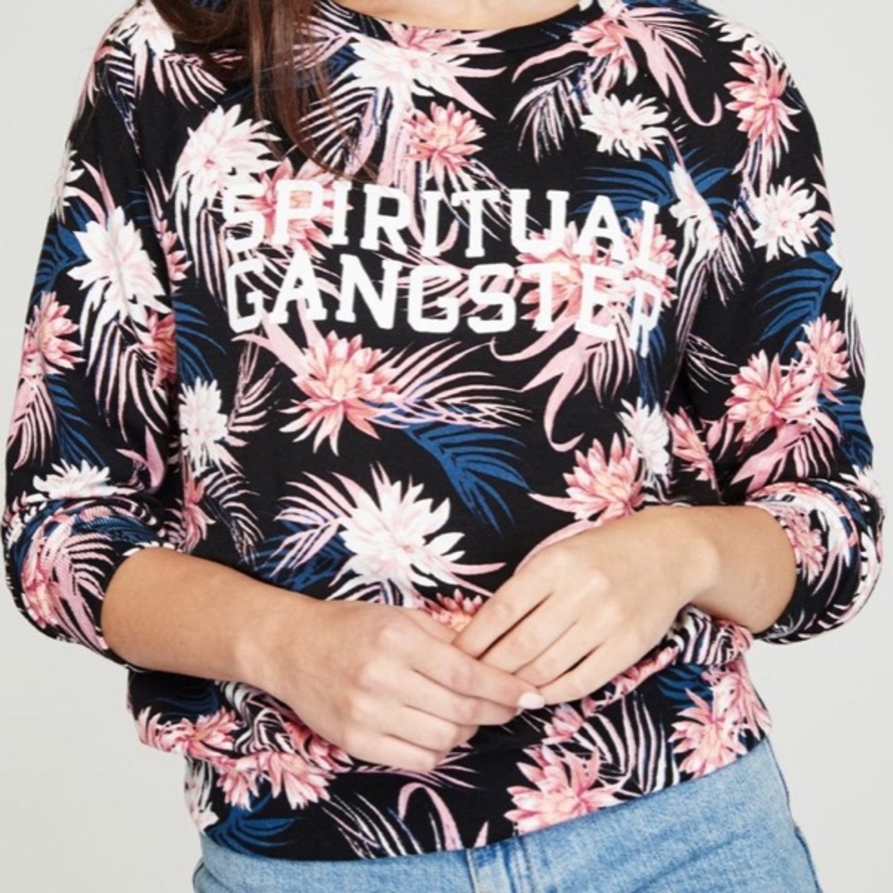 Spiritual Gangster Varsity Sweatshirt Tropics - Picture 2 of 6